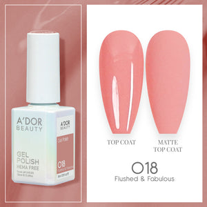 A'DOR HEMA-Free Gel Polish - 018 - Flushed & Fabulous - 0.6 oz