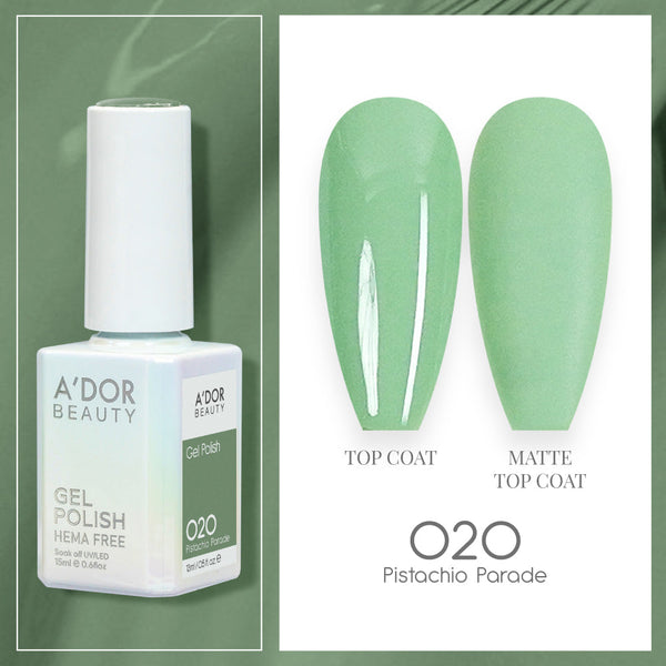A'DOR HEMA-Free Gel Polish - 020 - Pistachio Parade - 0.6 oz