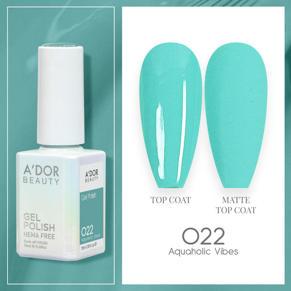 A'DOR HEMA-Free Gel Polish - 022 - Aquaholic Vibes - 0.6 oz