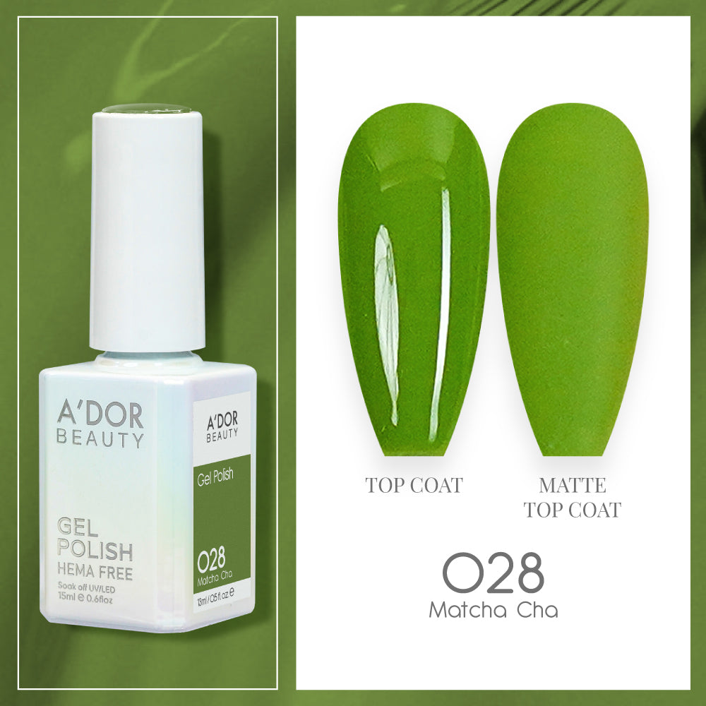 A'DOR HEMA-Free Gel Polish - 028 - Matcha Cha - 0.6 oz