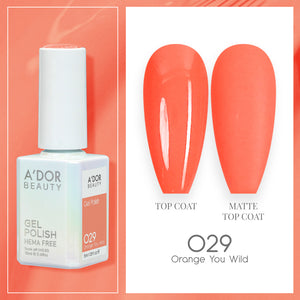 A'DOR HEMA-Free Gel Polish - 029 - Orange You Wild - 0.6 oz