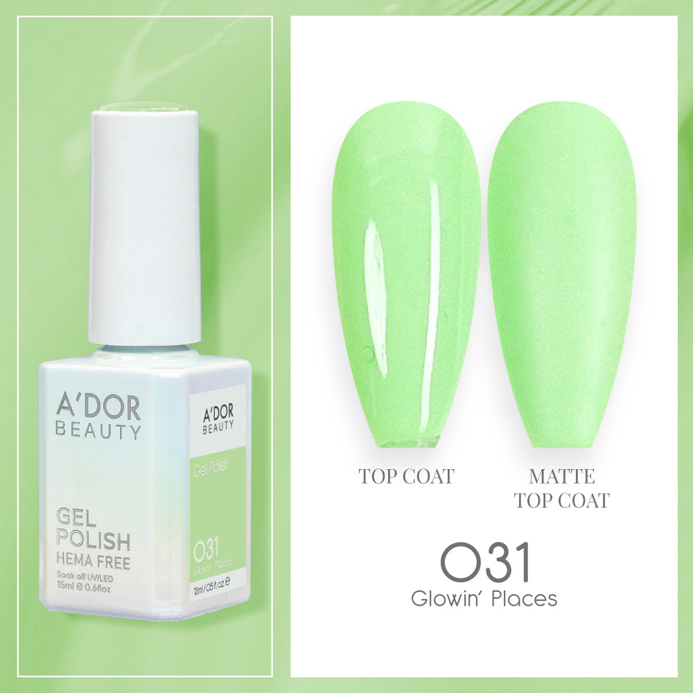 A'DOR HEMA-Free Gel Polish - 031 - Glowin' Places - 0.6 oz