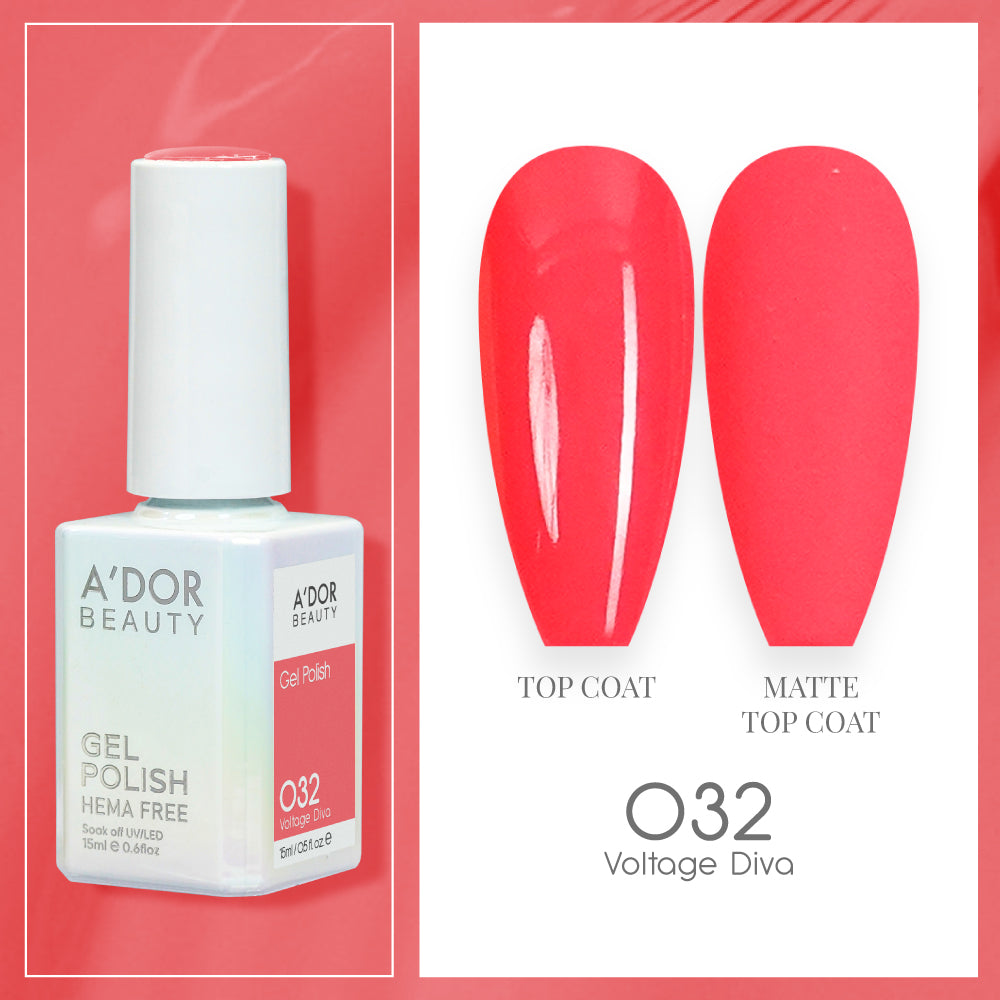 A'DOR HEMA-Free Gel Polish - 032 - Voltage Diva - 0.6 oz