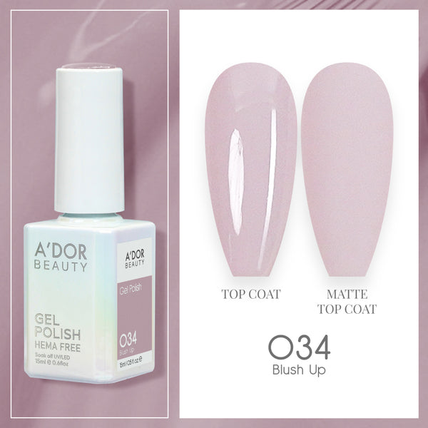 A'DOR HEMA-Free Gel Polish - 034 - Blush Up - 0.6 oz