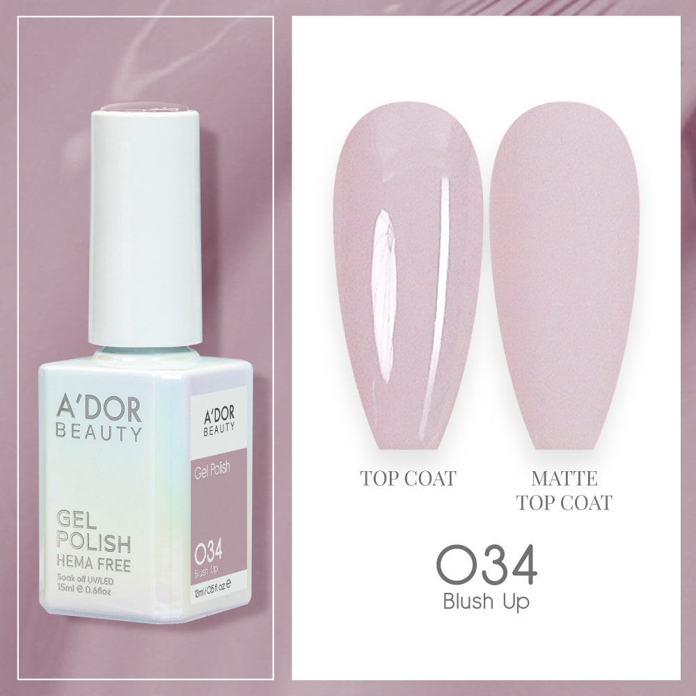 A'DOR HEMA-Free Gel Polish - 034 - Blush Up - 0.6 oz
