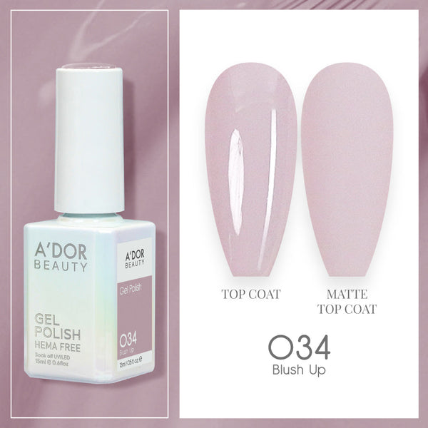 A'DOR HEMA-Free Gel Polish - 034 - Blush Up - 0.6 oz