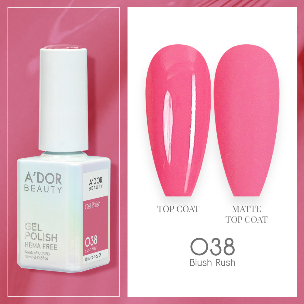 A'DOR HEMA-Free Gel Polish - 038 - Blush Rush - 0.6 oz