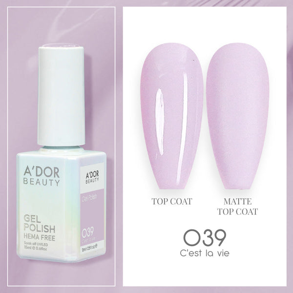 A'DOR HEMA-Free Gel Polish - 039 - C'est La Vie - 0.6 oz