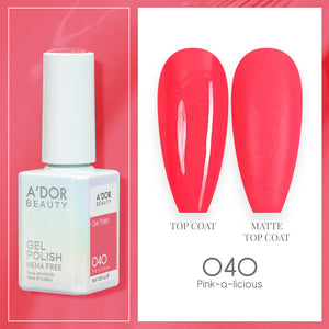 A'DOR HEMA-Free Gel Polish - 040 - Pink - a - licious - 0.6 oz