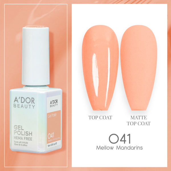 A'DOR HEMA-Free Gel Polish - 041 - Mellow Mandarins - 0.6 oz