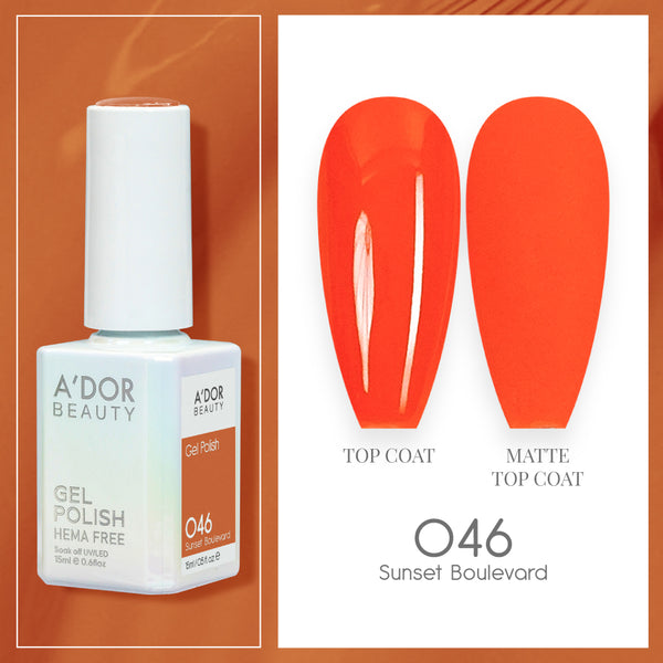 A'DOR HEMA-Free Gel Polish - 046 - Sunset Boulevard - 0.6 oz