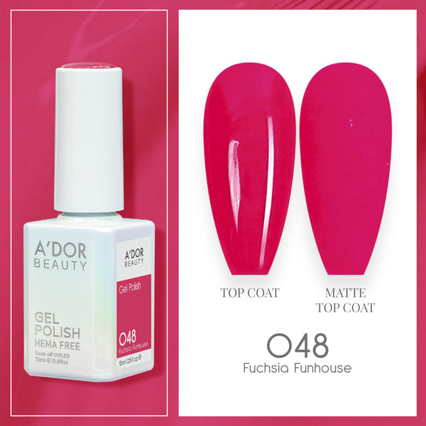 A'DOR HEMA-Free Gel Polish - 048 - Fuchsia Funhouse - 0.6 oz