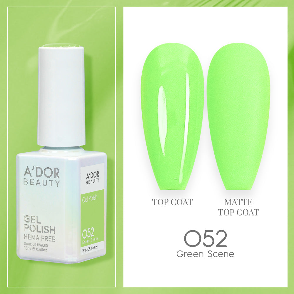 A'DOR HEMA-Free Gel Polish -  052 - Green Scene - 0.6 oz