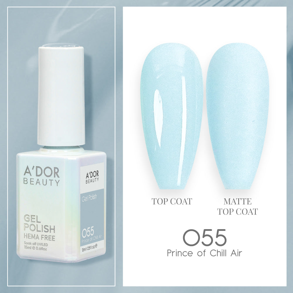 A'DOR HEMA-Free Gel Polish -  055 - Prince Of Chill Air - 0.6 oz