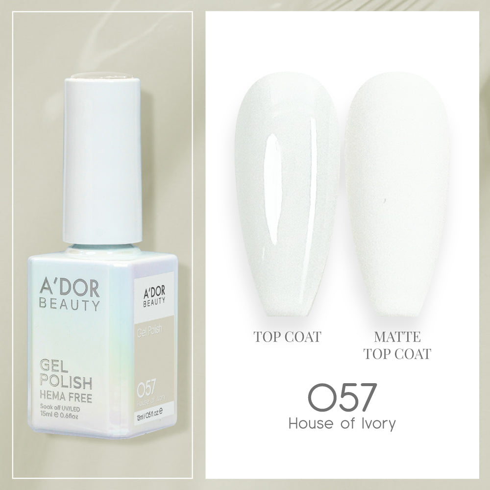 A'DOR HEMA-Free Gel Polish -  057 - House Of Ivory - 0.6 oz