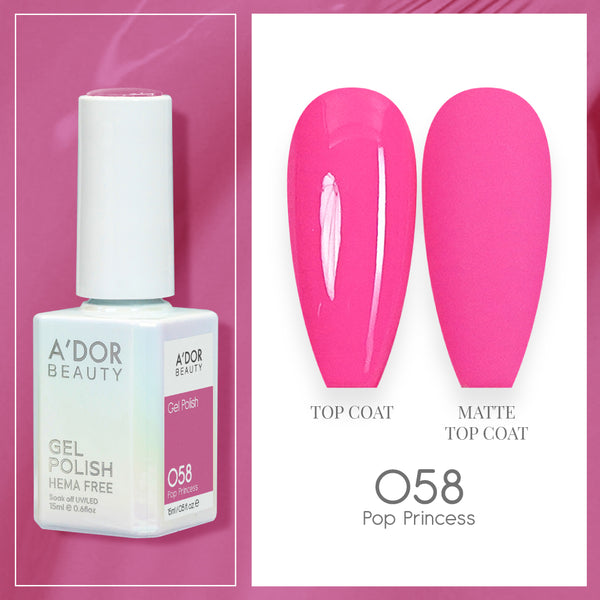 A'DOR HEMA-Free Gel Polish - 058 - Pop Princess - 0.6 oz
