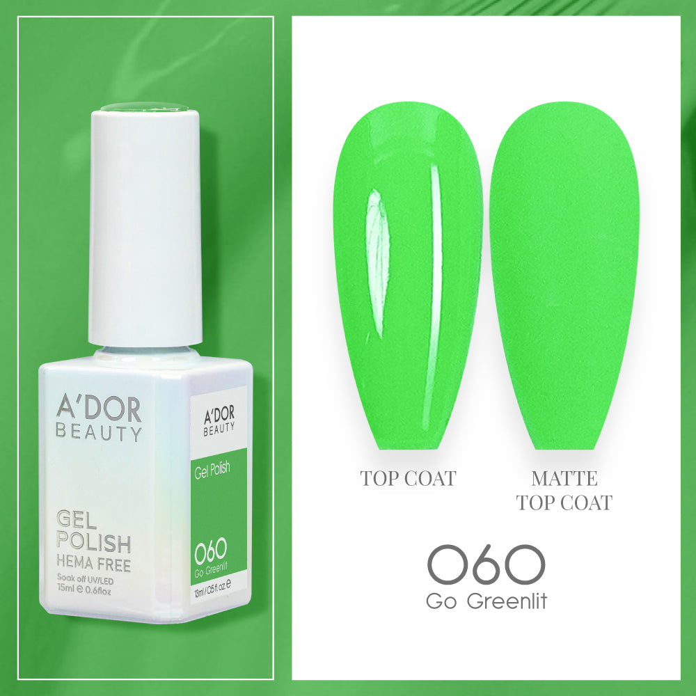 A'DOR HEMA-Free Gel Polish -  060 - Go Greenlit - 0.6 oz