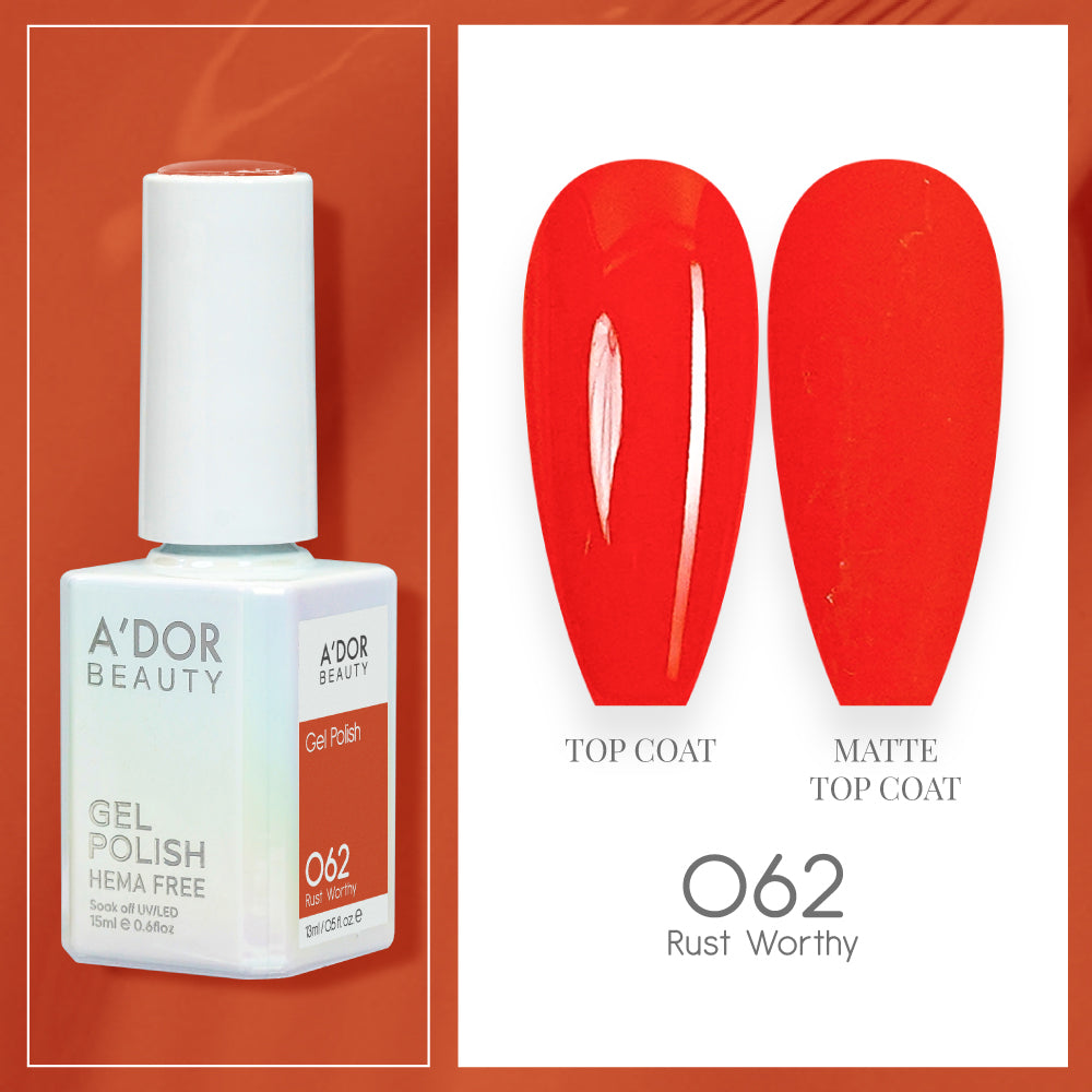 A'DOR HEMA-Free Gel Polish -  062 - Rust Worthy - 0.6 oz