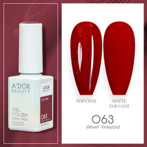 A'DOR HEMA-Free Gel Polish - 063 - Velvet Vineyard - 0.6 oz
