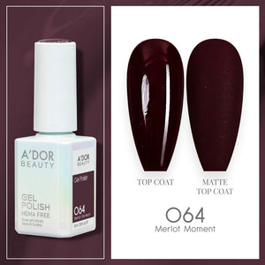 A'DOR HEMA-Free Gel Polish -  064 - Merlot Moment - 0.6 oz
