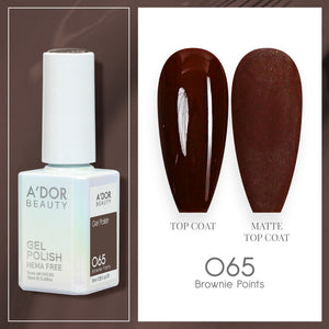 A'DOR HEMA-Free Gel Polish - 065 - Brownie Points - 0.6 oz