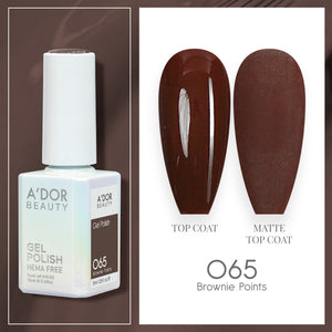 A'DOR HEMA-Free Gel Polish - 065 - Brownie Points - 0.6 oz