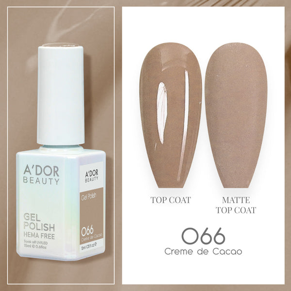 A'DOR HEMA-Free Gel Polish -  066 - Cream de Cacao - 0.6 oz