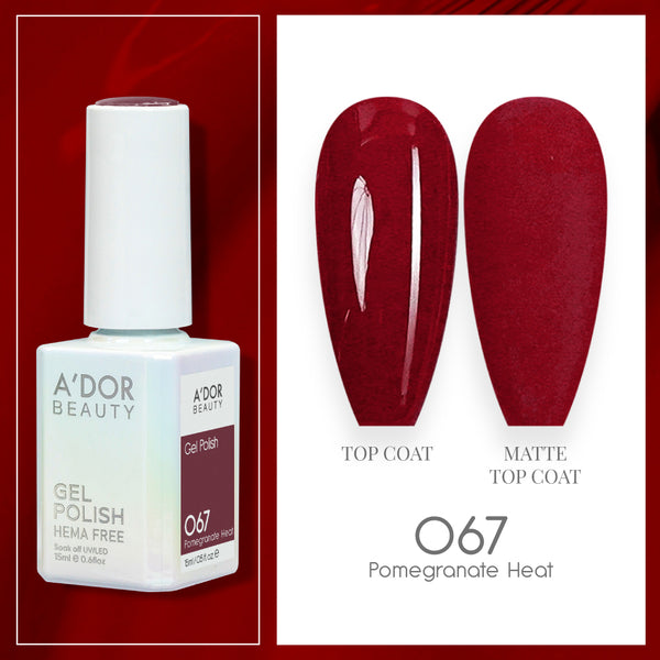 A'DOR HEMA-Free Gel Polish - 067 - Pomegrante Heat - 0.6 oz