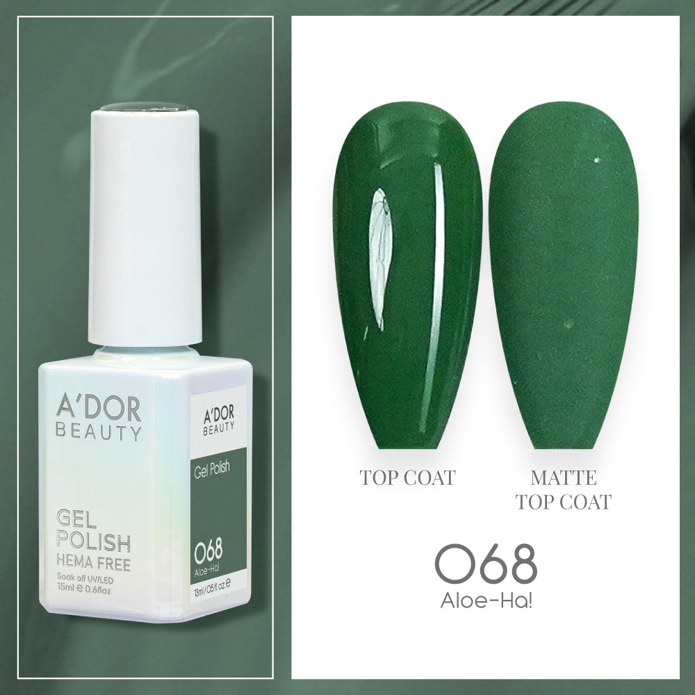 A'DOR HEMA-Free Gel Polish -  068 - Aloe - Ha! - 0.6 oz