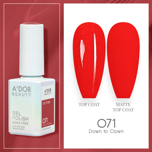 A'DOR HEMA-Free Gel Polish -  071 - Down To Clown - 0.6 oz