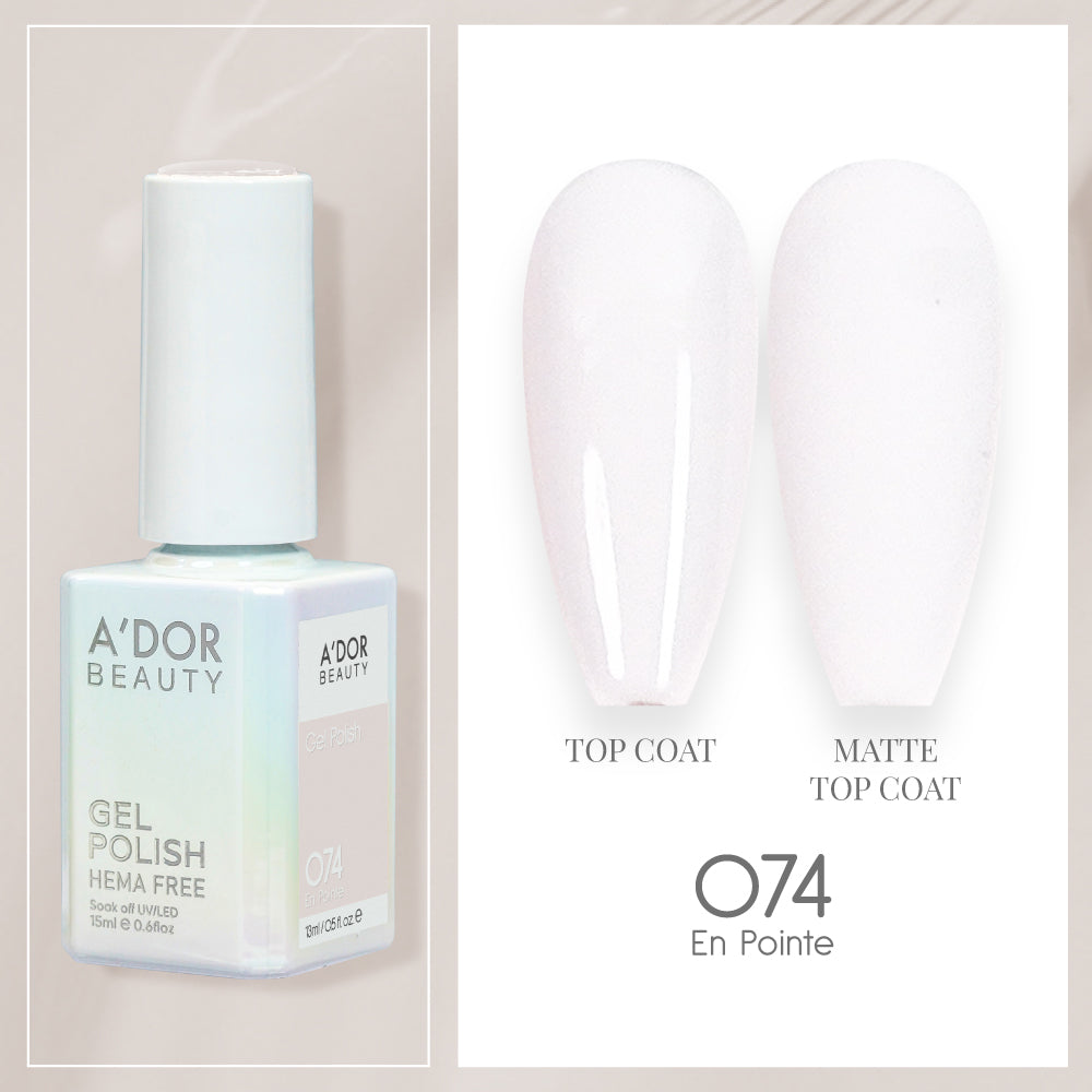 A'DOR HEMA-Free Gel Polish -  074 - En Pointe - 0.6 oz