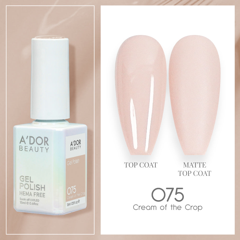 A'DOR HEMA-Free Gel Polish -  075 - Cream Of The Crop - 0.6 oz