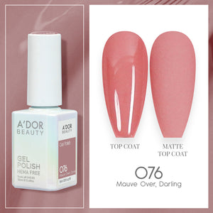 A'DOR HEMA-Free Gel Polish - 076 - Mauve Over, Darling - 0.6 oz