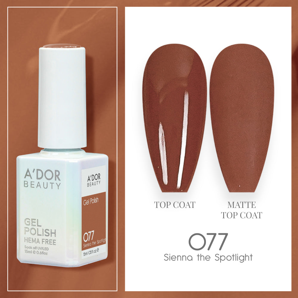 A'DOR HEMA-Free Gel Polish - 077 - Siena the Spotlight - 0.6 oz