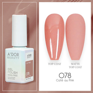 A'DOR HEMA-Free Gel Polish - 078 - Cafe Au Pink - 0.6 oz