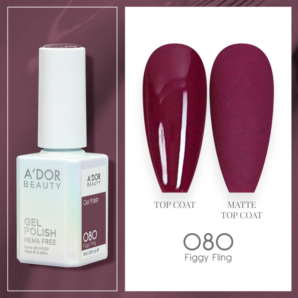 A'DOR HEMA-Free Gel Polish - 080 - Figgy Fling - 0.6 oz