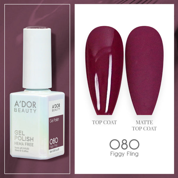 A'DOR HEMA-Free Gel Polish - 080 - Figgy Fling - 0.6 oz