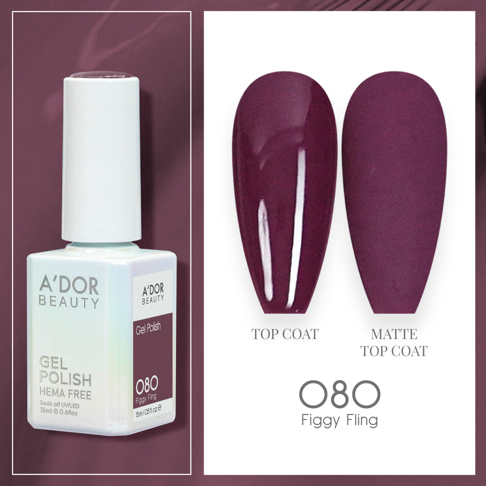 A'DOR HEMA-Free Gel Polish - 080 - Figgy Fling - 0.6 oz