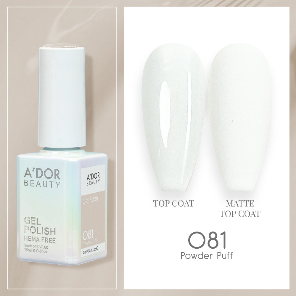 A'DOR HEMA-Free Gel Polish - 081 - Powder Puff - 0.6 oz