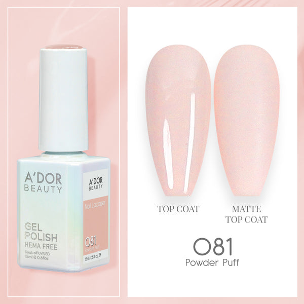 A'DOR HEMA-Free Gel Polish - 081 - Powder Puff - 0.6 oz