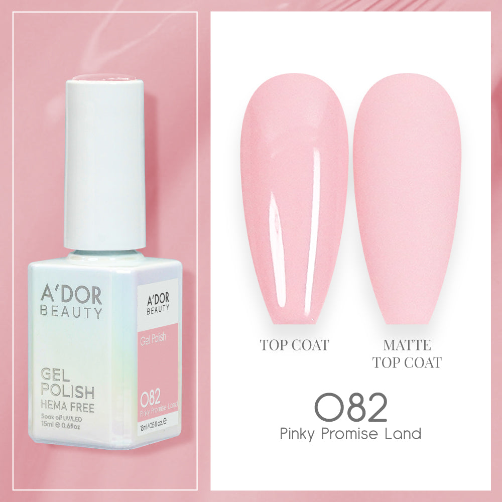 A'DOR HEMA-Free Gel Polish - 082 - Pinky Promise Land - 0.6 oz
