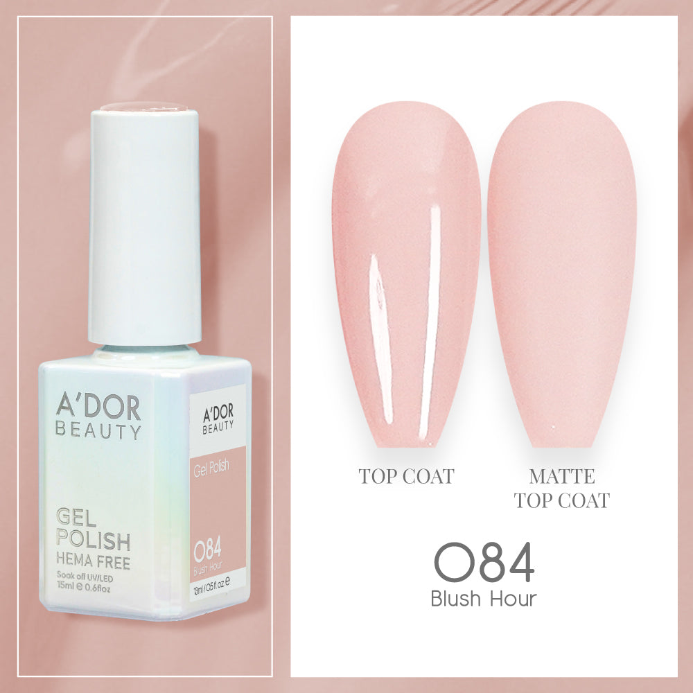 A'DOR HEMA-Free Gel Polish - 084 - Blush Hour - 0.6 oz