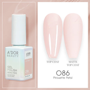 A'DOR HEMA-Free Gel Polish - 086 - Pirouette Petal - 0.6 oz
