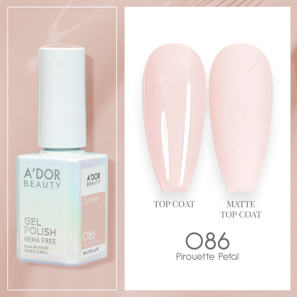 A'DOR HEMA-Free Gel Polish - 086 - Pirouette Petal - 0.6 oz