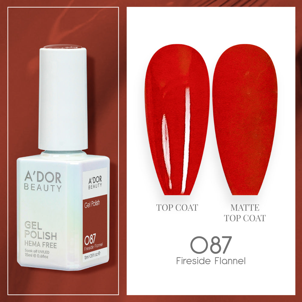 A'DOR HEMA-Free Gel Polish - 087 - Fireside Flanel - 0.6 oz