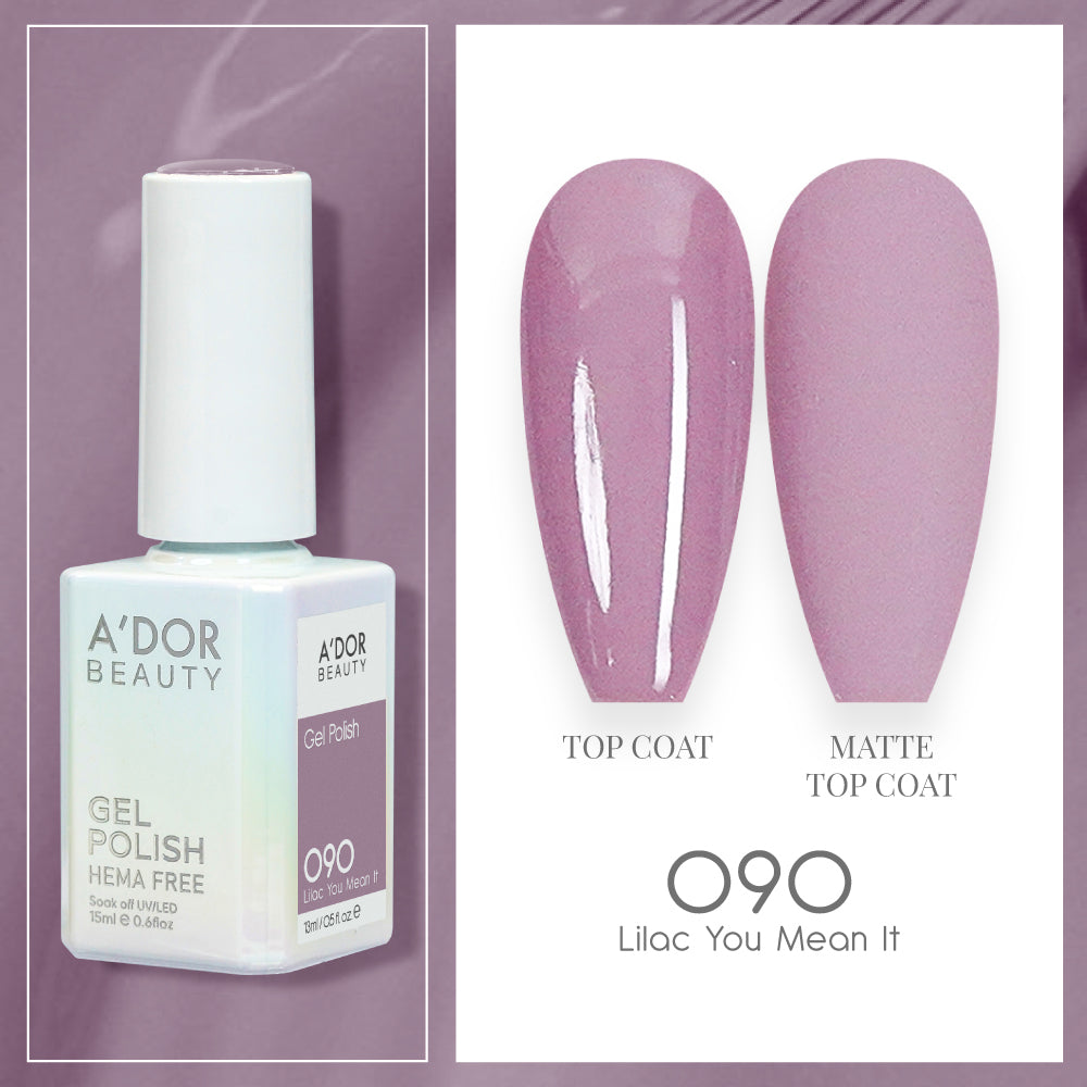 A'DOR HEMA-Free Gel Polish - 090 - Lilac You Mean It - 0.6 oz
