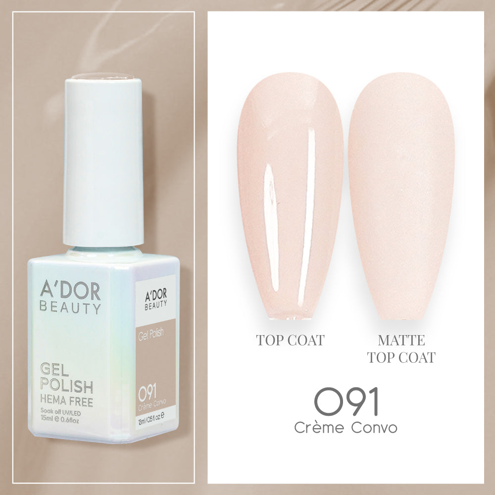 A'DOR HEMA-Free Gel Polish - 091 - Cream Convo - 0.6 oz