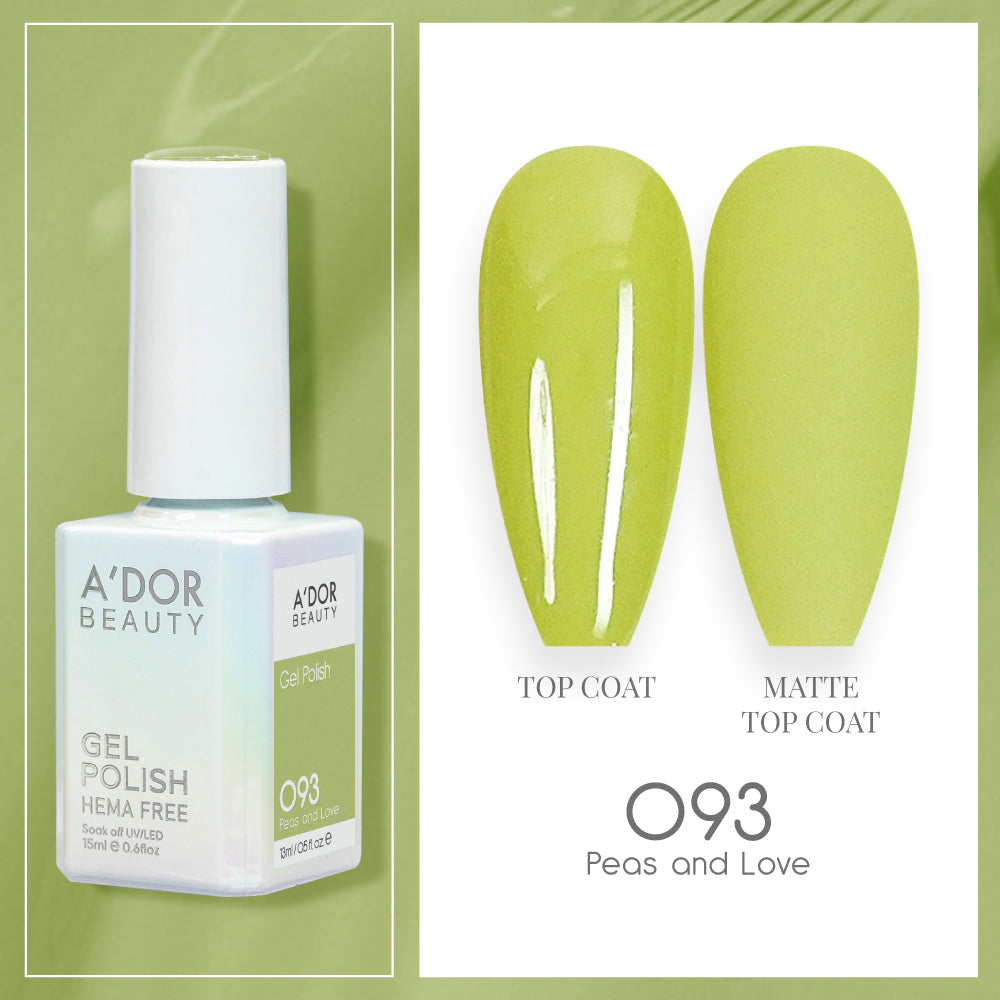 A'DOR HEMA-Free Gel Polish - 093 - Peas and Love - 0.6 oz