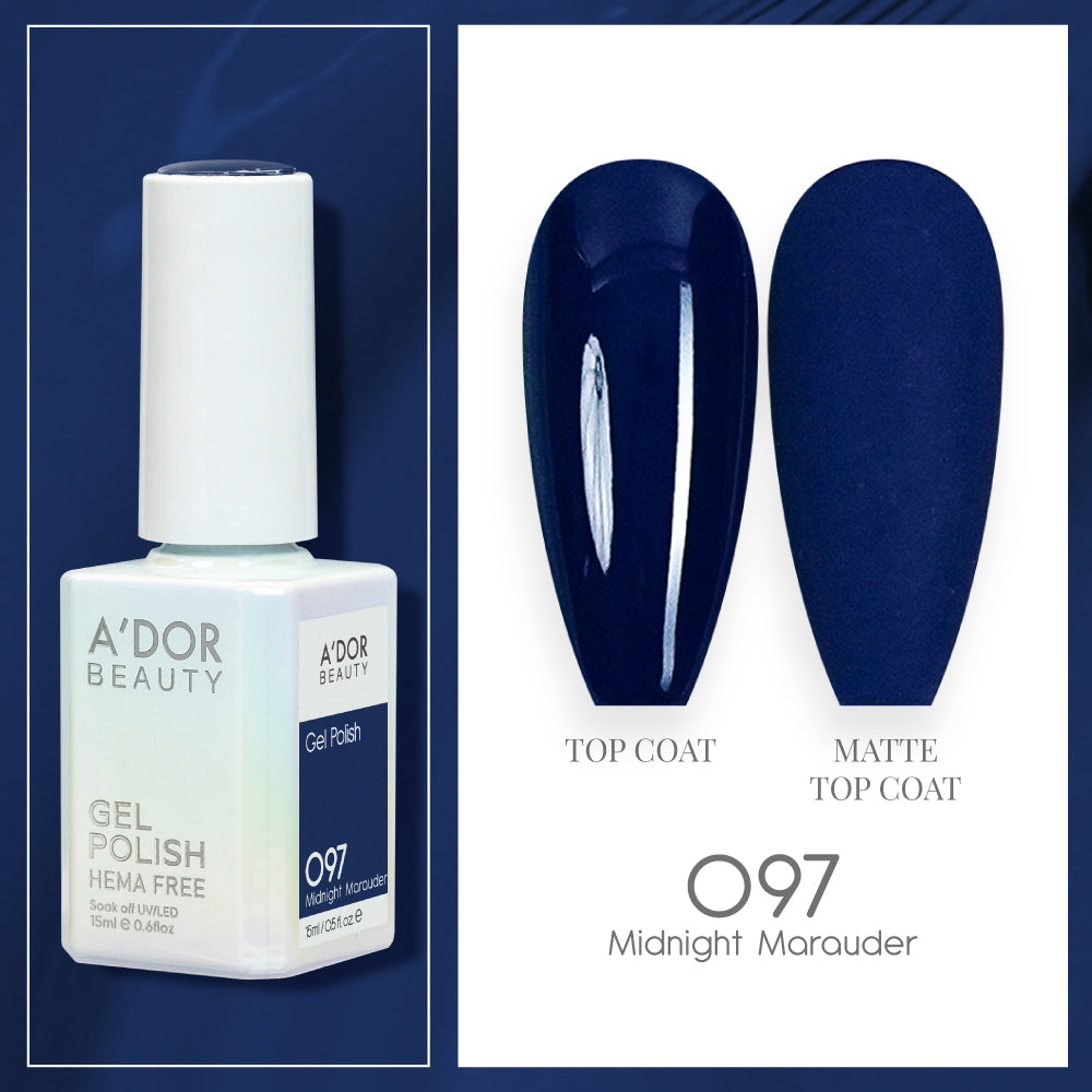 A'DOR HEMA-Free Gel Polish - 097 - Midnight Marauder - 0.6 oz