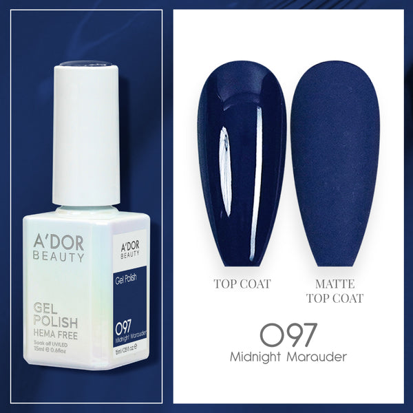 A'DOR HEMA-Free Gel Polish - 097 - Midnight Marauder - 0.6 oz